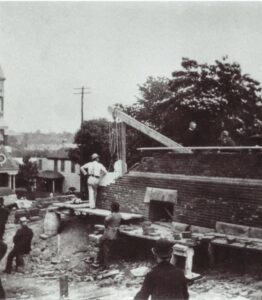 Library Construction - Historical Photo